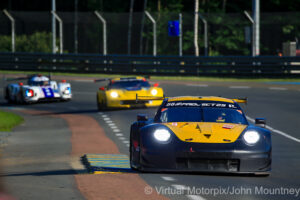 #56, Team Project 1, Porsche 911 RSR, LMGTE Am, driven by: Jorg Bergmeister, Patrick Lindsey, Egidio Perfetti on 13/06/2018 at the 24H of Le Mans, 2018