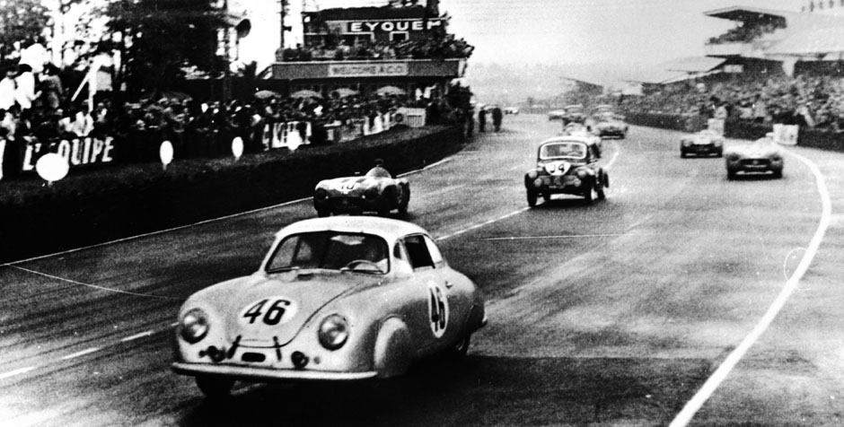 Le Mans 24-hour race, Porsche had a 356/2 Gmünd coupé