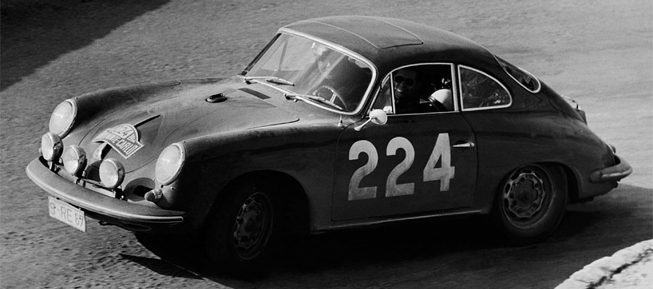 1964 Monte Carlo Rally. Porsche 356 C Carrera 2.