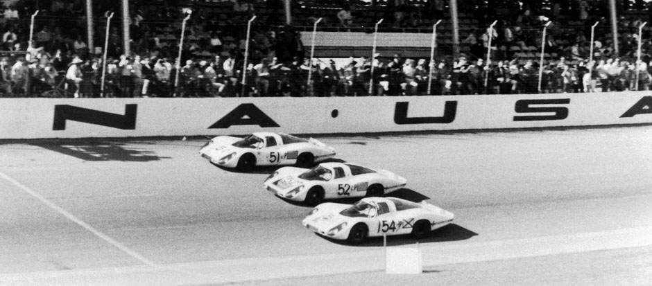 February 3-4, Daytona 24 hours, Porsche 907 LHs took 1-2-3 victory
