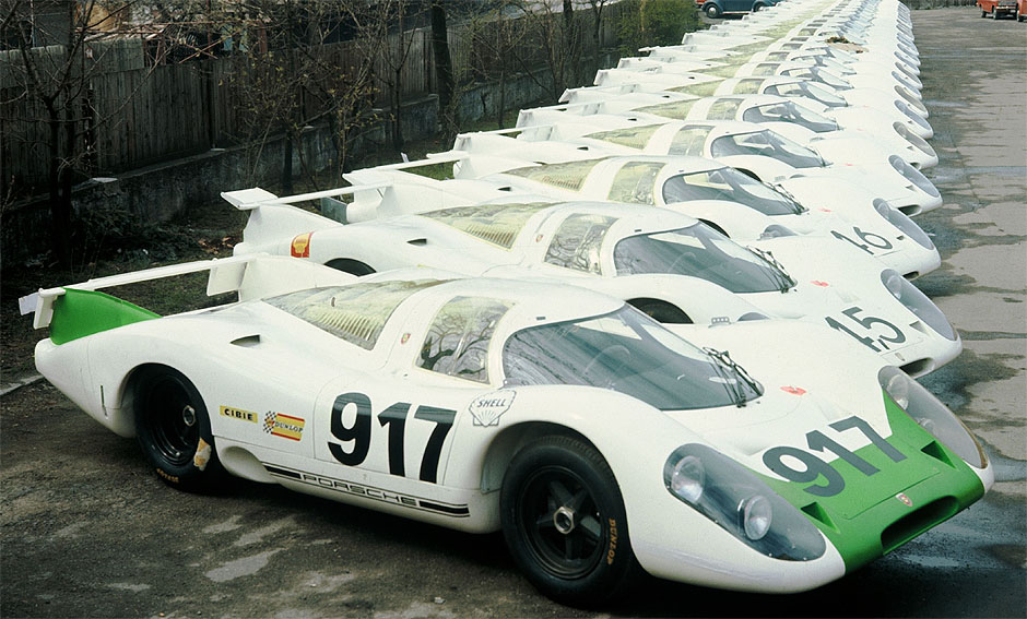 1969 April 22, Zuffenhausen, 25x917 waiting to be accepted by the CSI (FIA)