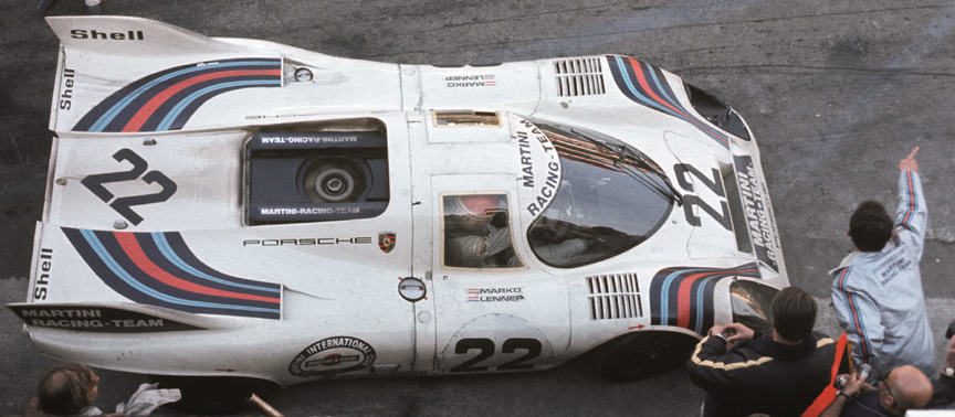 1971 winner: 917 K-71 (917-053, 4.9F12) #22 Helmut Marko/Gijs van Lennep. As can be seen the left side headlamp lens was broken in contact.