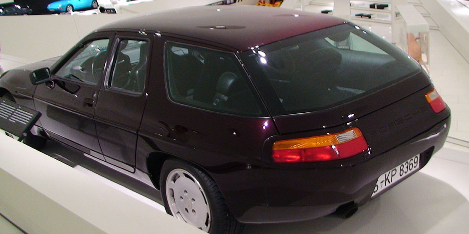 The 1987 4-door 928 prototype was called as the "H 50". There are many interesting things about that car. Firstly, the rear-winding rear doors (Mazda started using the same idea on their 2003 RX-8). Then the modified front seats which incorporate seat belts as there are no B-pillars anymore.