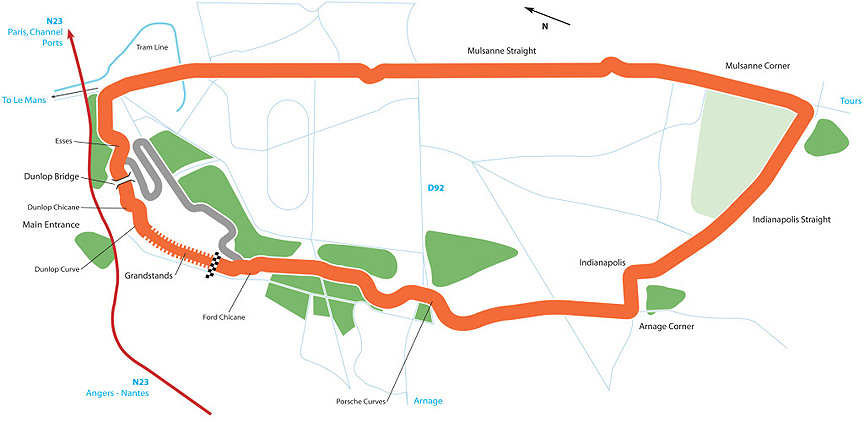 The Le Mans 24H track as in 2013