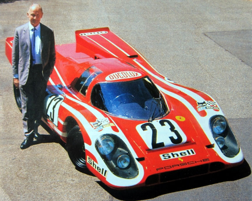 Piëch with his engineered 917.