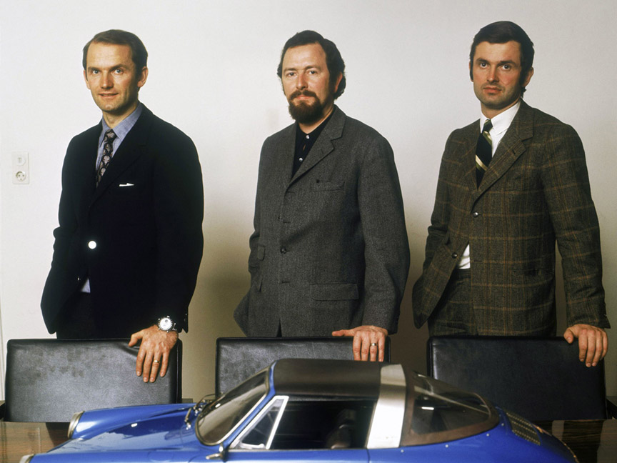 1969. Ferdinand Piëch, F.A. Porsche, Hans-Michel Piëch