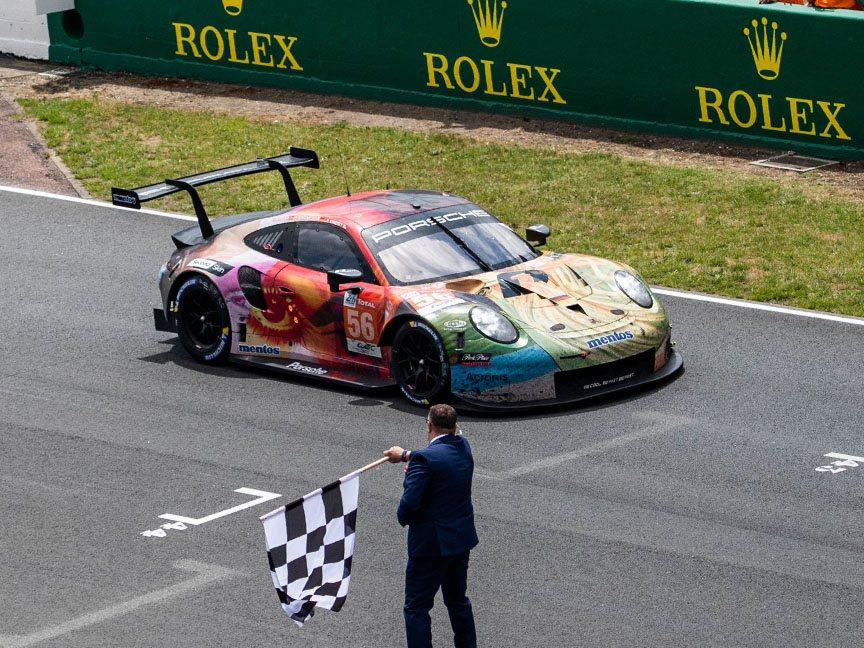 2019 June 16, Le Mans GTE Am class surprise winner: the 911 RSR of Team Project 1 driven by Jörg Bergmeister/Patrick Lindsey/Egidio Perfetti
