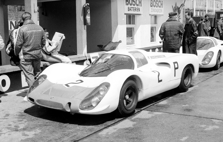 1968 May 19, Nürburgring 1000 km was won by Porsche 908/01 K Coupé #2 of Jo Siffert/Vic Elford. Second place went to 907K 2.2 #3 of Hans Herrmann/Rolf Stommelen