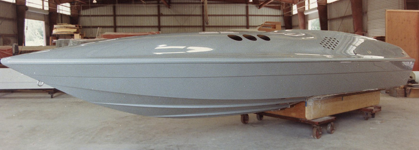 First Kineo 27 prototype at Marine Concepts Inc. in Cape Coral, Florida