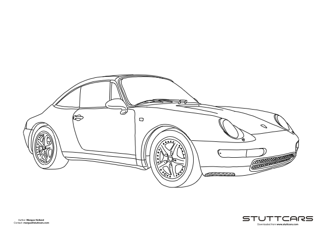 Porsche 911 (993) Targa Coloring Page