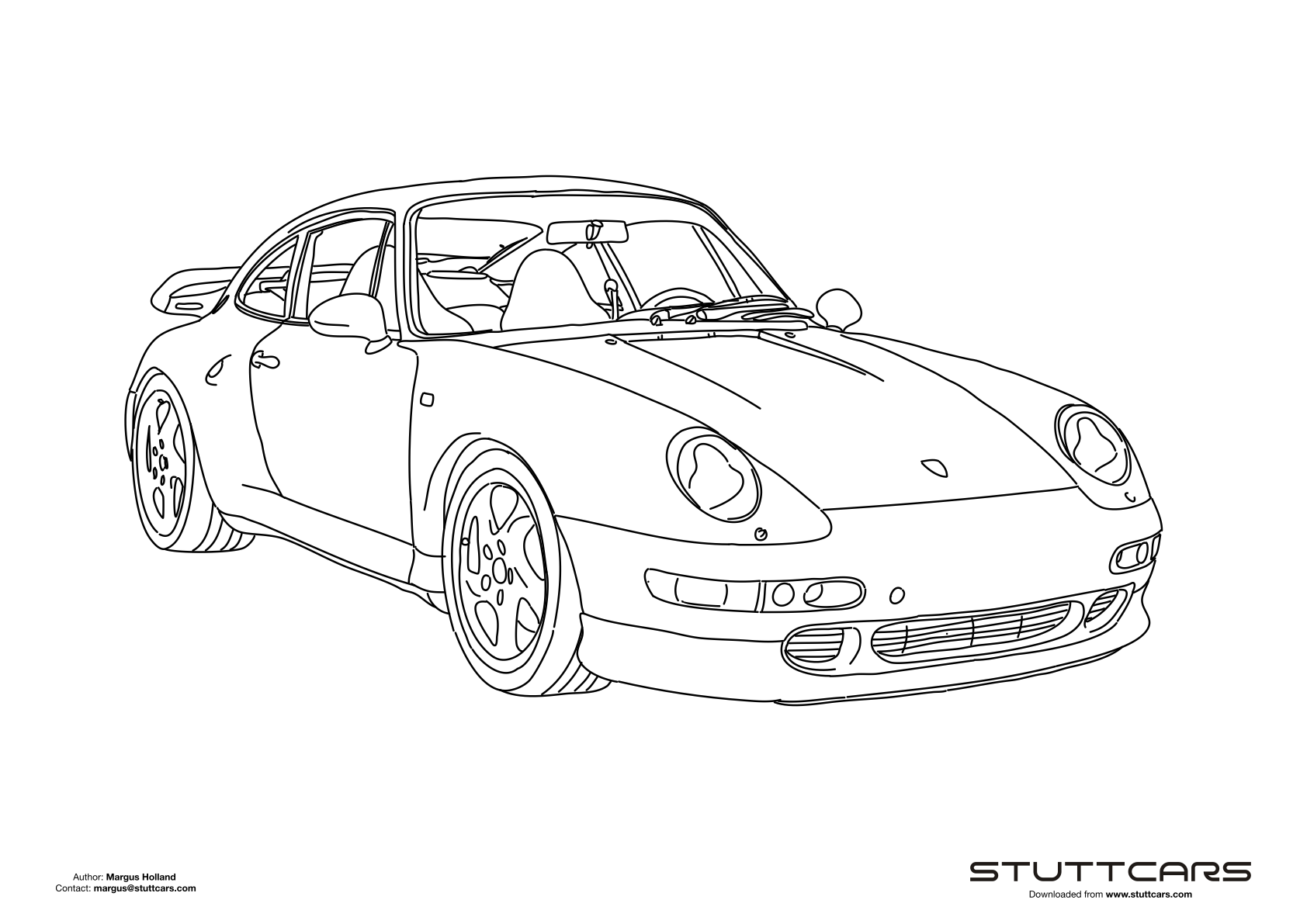 Porsche 911 (993) Turbo Coloring Page