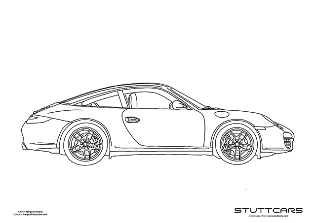 Porsche 911 (997) Targa 4S Coloring Page