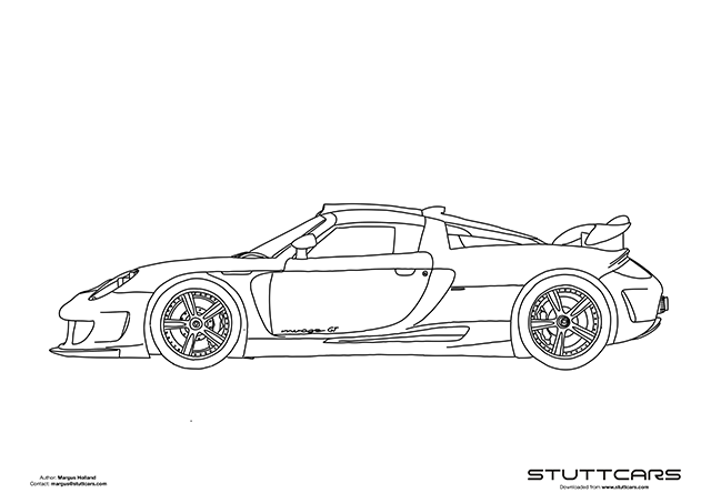 Porsche Gemballa Mirage GT Coloring Page
