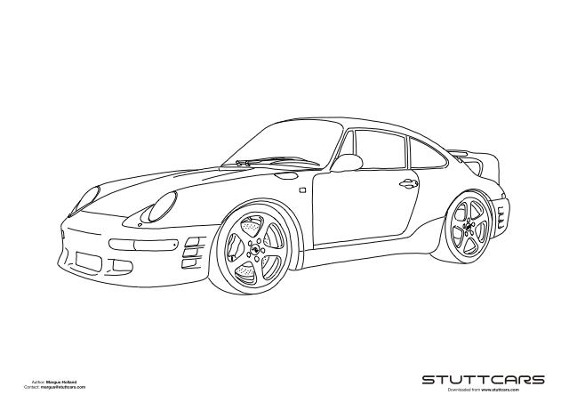 RUF GTR2 Coloring Page