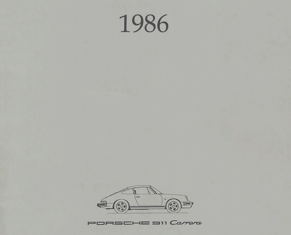 1986 Porsche 911 Sales Brochure (In French)