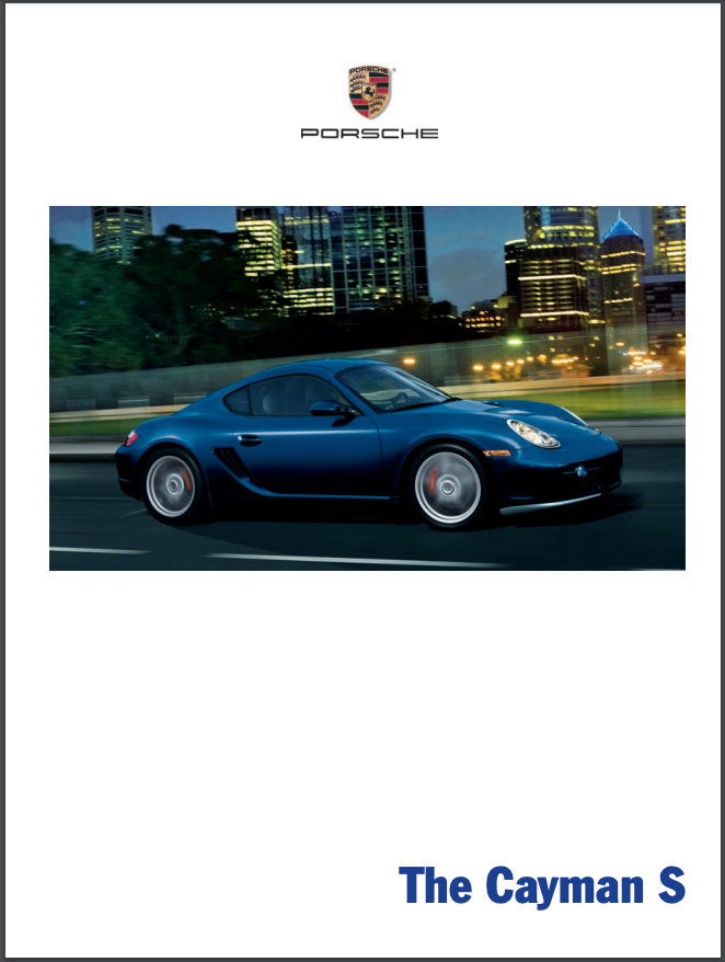 2006 Porsche 987.1 Cayman S Sales Brochure
