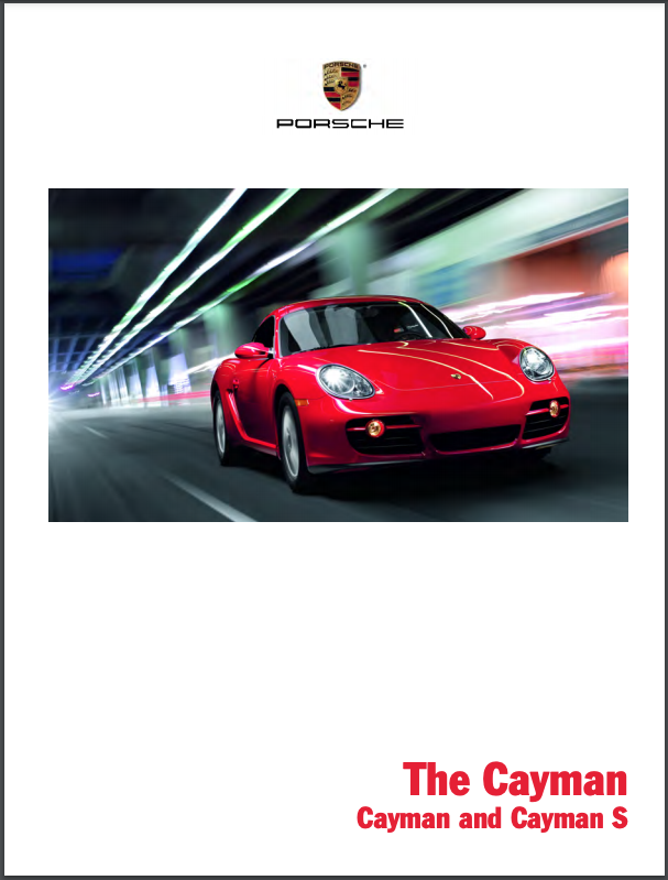 2007 Porsche 987.1 Cayman Sales Brochure
