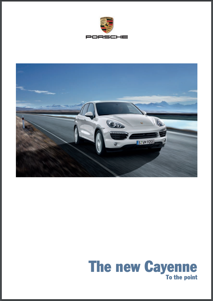 2010 Porsche Cayenne 958.1 Sales Brochure