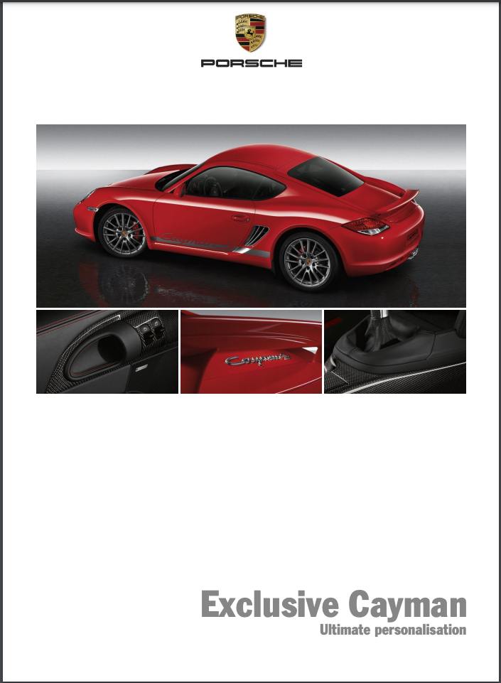 2010 Porsche Cayman 987.2 Exclusive Sales Brochure
