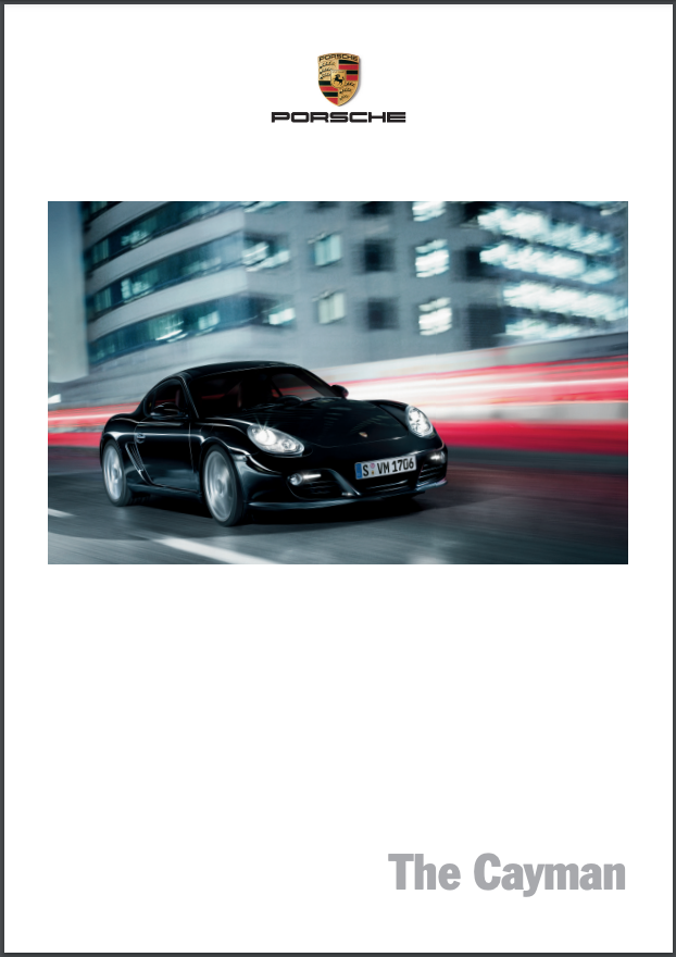 2010 Porsche Cayman 987.2 Sales Brochure