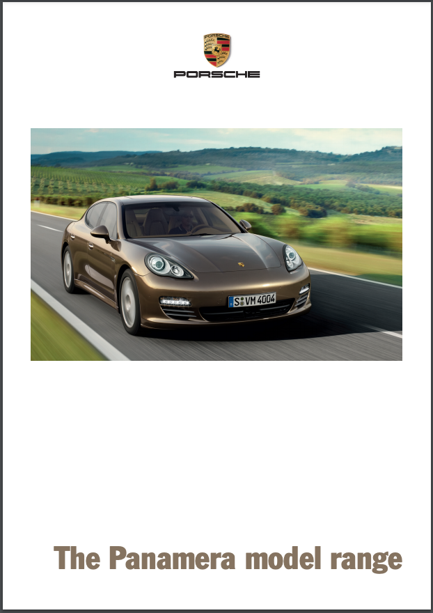 2010 Porsche Panamera Sales Brochure