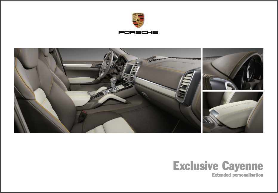 2011 Porsche Cayenne 958.1 Exclusive Interior Sales Brochure