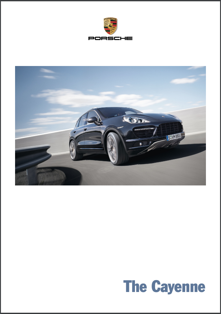 2011 Porsche Cayenne 958.1 Sales Brochure