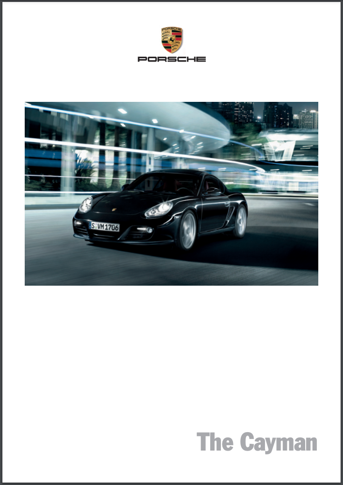 2011 Porsche Cayman 987.2 Sales Brochure