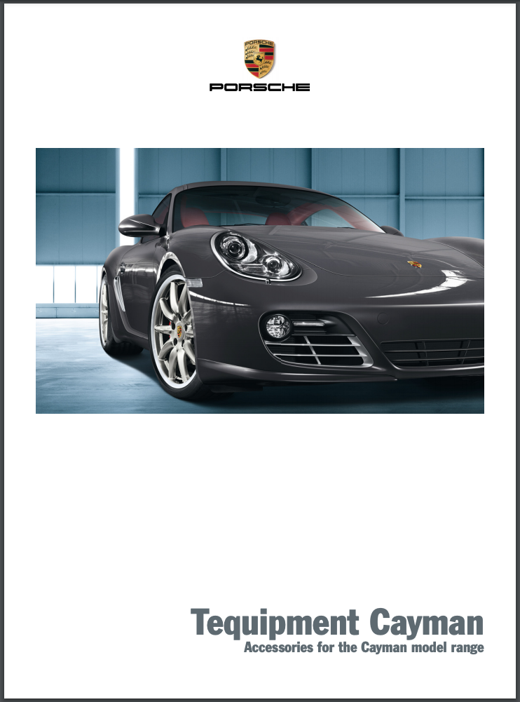 2011 Porsche Cayman 987.2 Tequipment Sales Brochure
