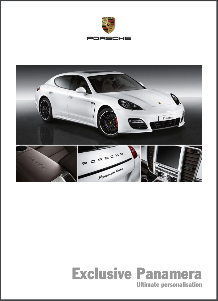 2011 Porsche Panamera Exclusive Sales Brochure