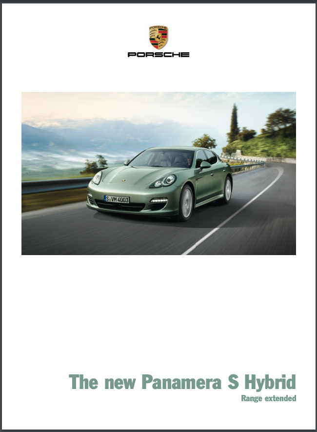 2011 Porsche Panamera Hybrid Sales Brochure