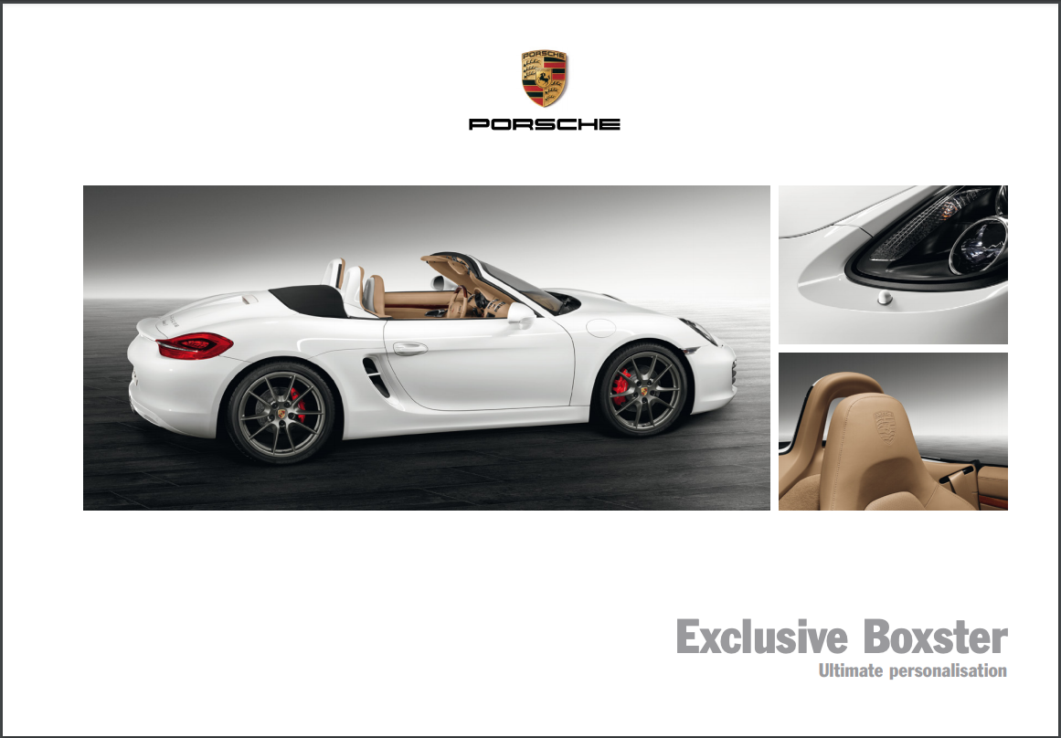 2012 Porsche Boxster 981 Exclusive Sales Brochure