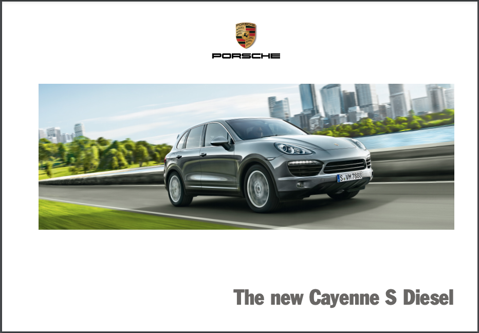 2012 Porsche Cayenne 958.1 Diesel S V8 Sales Brochure