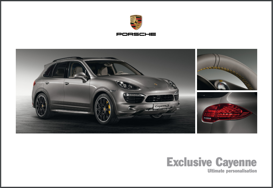 2012 Porsche Cayenne 958.1 Exclusive Sales Brochure