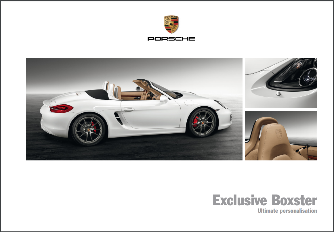 2013 Porsche Boxster 981 Sales Brochure