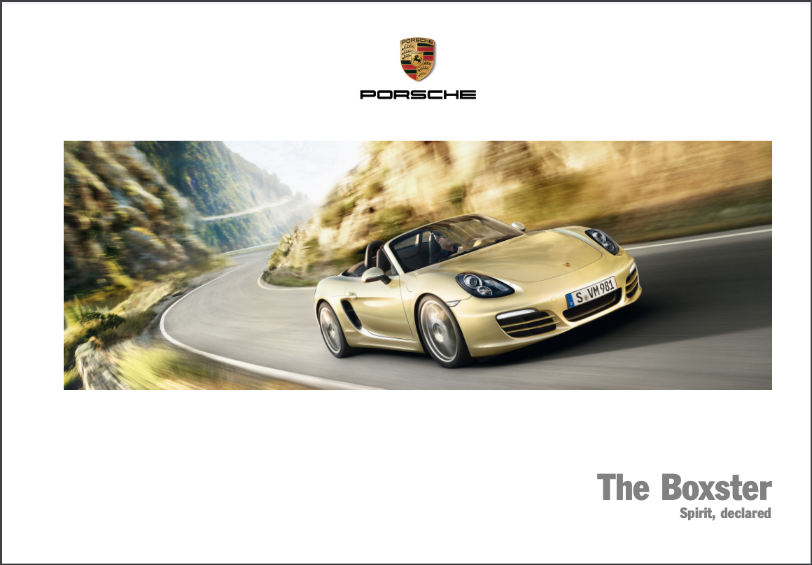 2013 Porsche Boxster v2 Sales Brochure