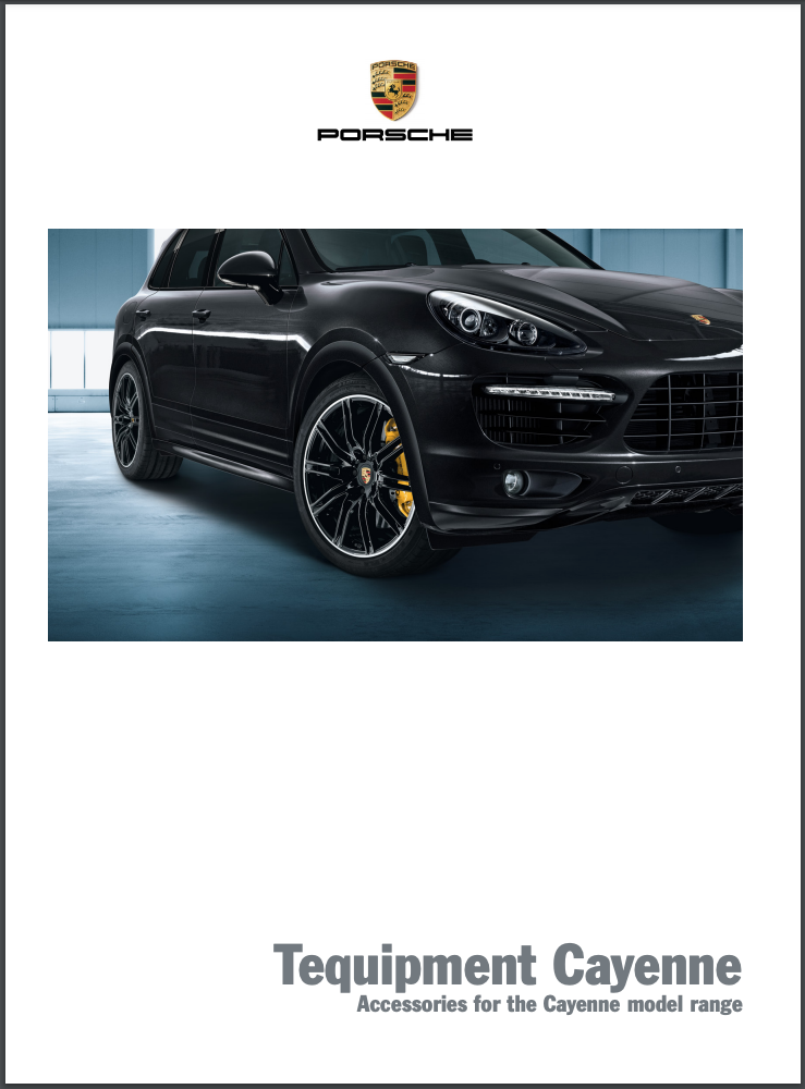 2013 Porsche Cayenne 958 Tequipment Sales Brochure