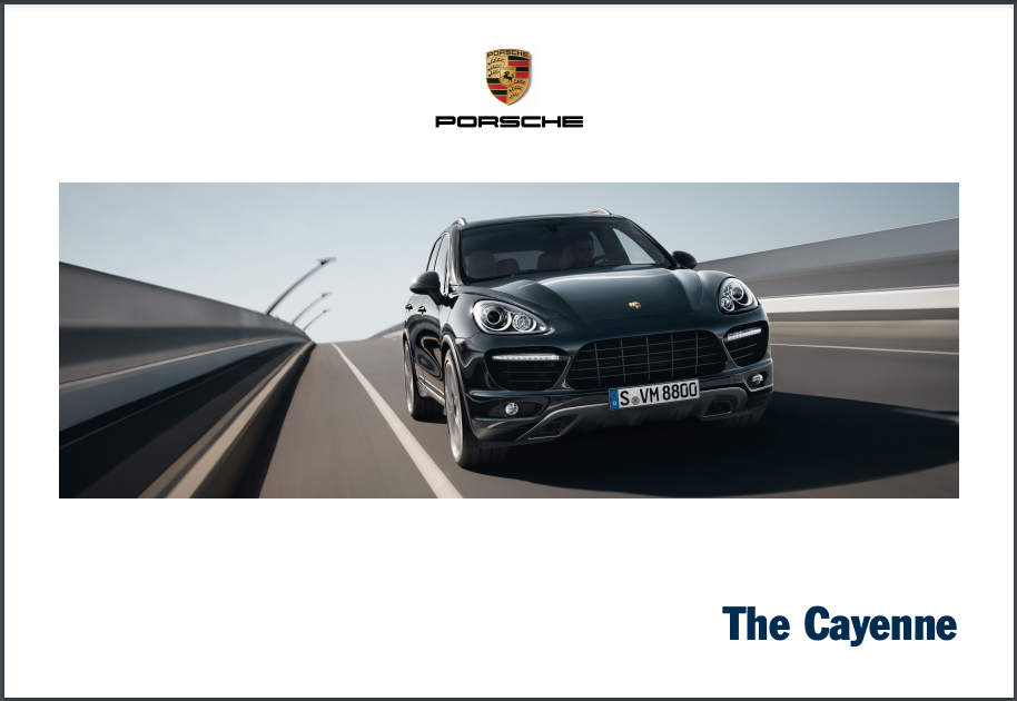 2013 Porsche Cayenne 958.1 Sales Brochure