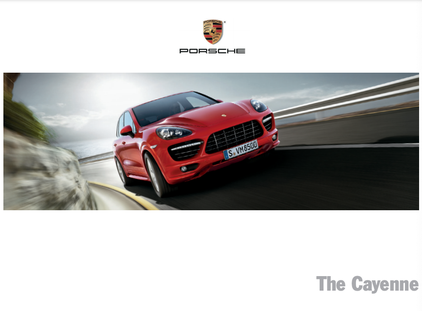 2013 Porsche Cayenne Sales Brochure