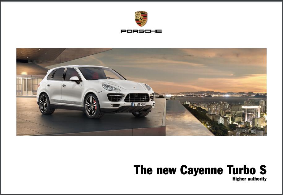 2013 Porsche Cayenne Turbo Sales Brochure