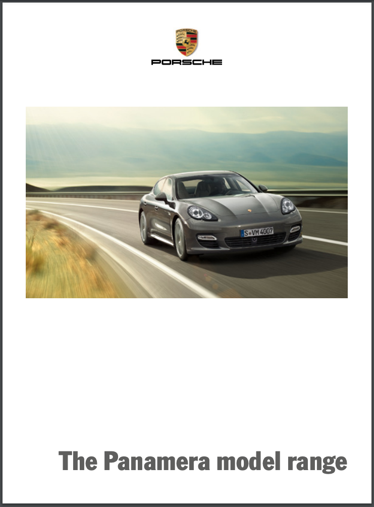 2013 Porsche Panamera Sales Brochure