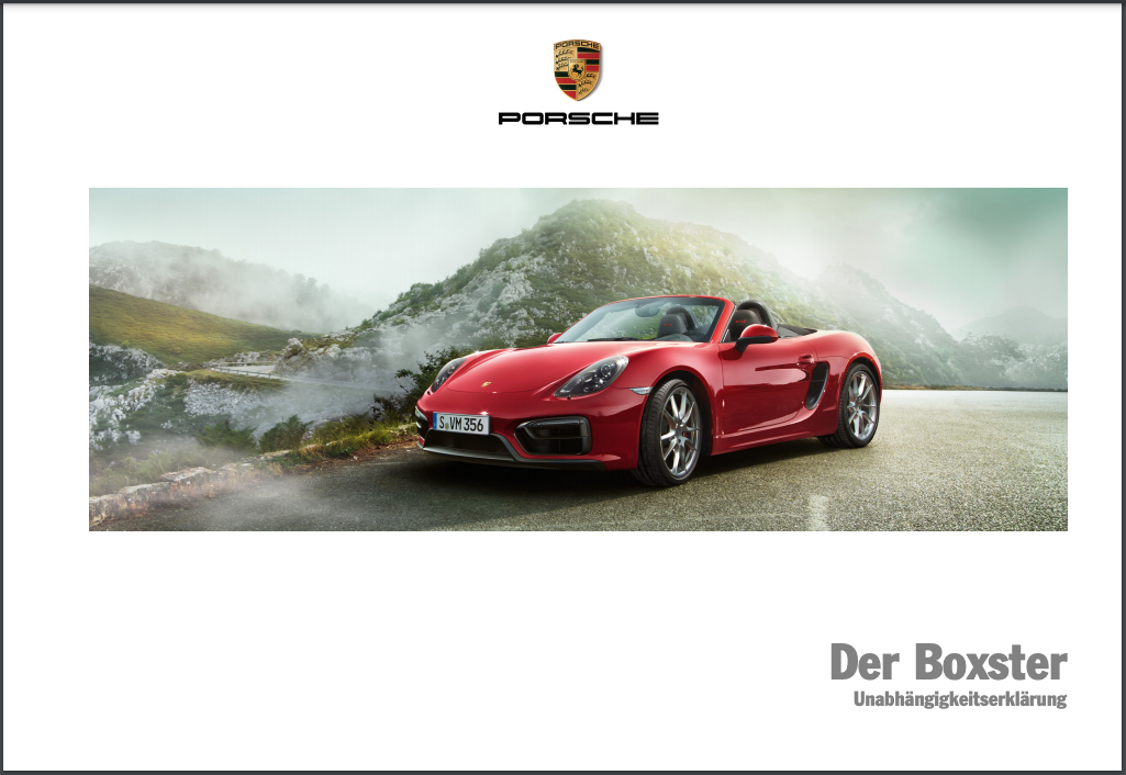 2010 Porsche Boxster Boxster S Showroom Advertising Sales Brochure Awesome L@@K 