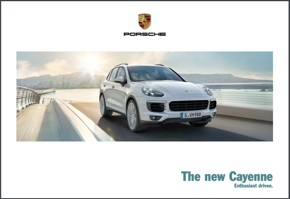 2014 Porsche Cayenne 958.2 Sales Brochure