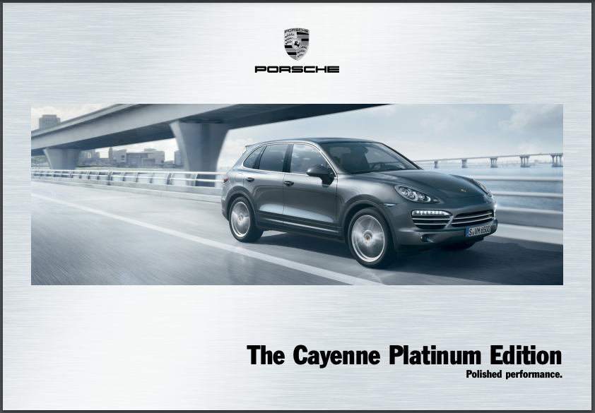 2014 Porsche Cayenne Platinum Sales Brochure