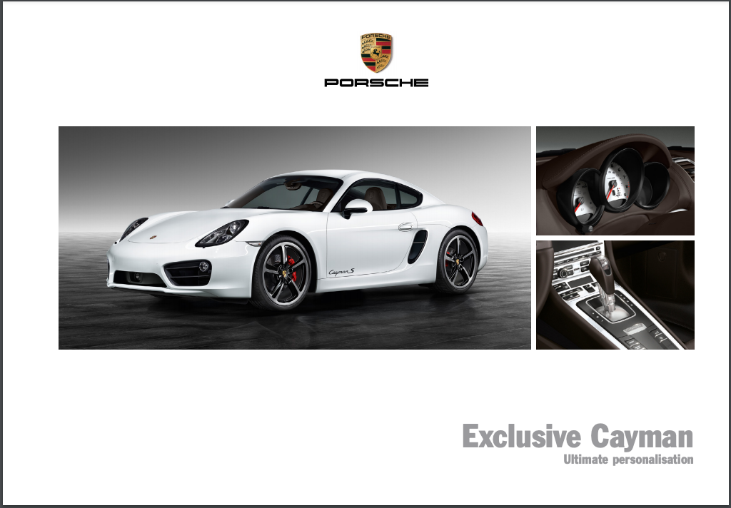 2014 Porsche Cayman 981 Exclusive Brochure
