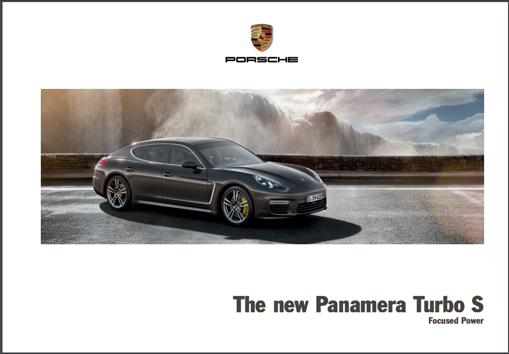 2014 Porsche Panamera Turbo S Sales Brochure