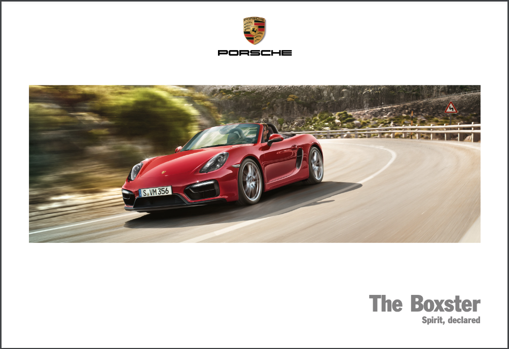 2015 Porsche Boxster Sales Brochure