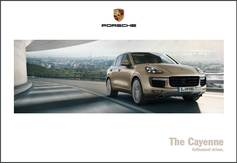2015 Porsche Cayenne 958.2 Sales Brochure
