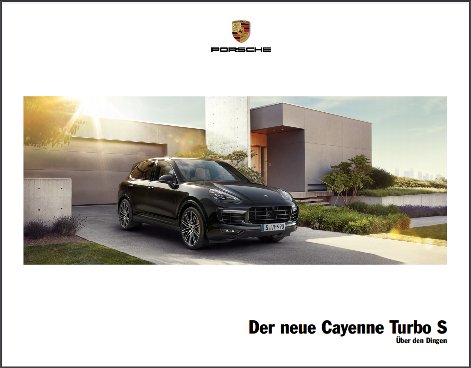 2015 Porsche Cayenne 958.2 Turbo S - Über den Dingen Sales Brochure