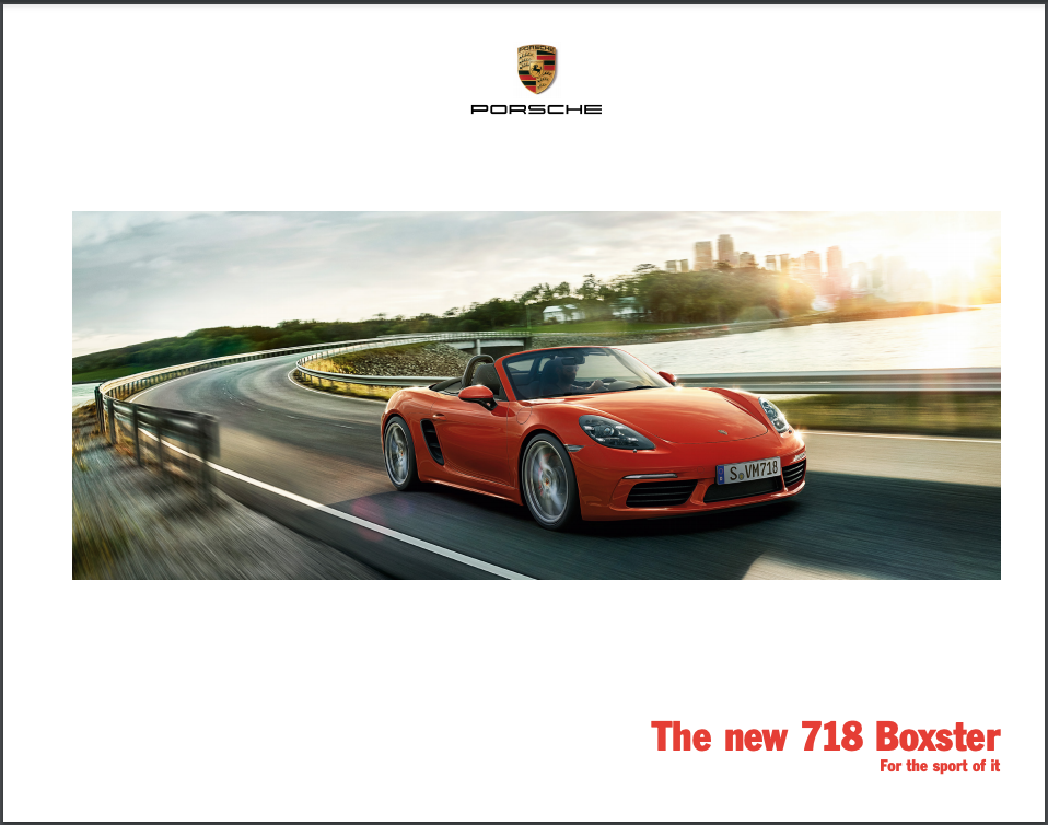 2017 Porsche 718 (New Boxster) Sales Brochure